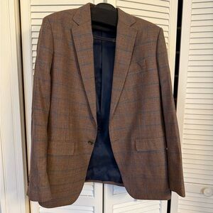 Bonobos slim fit Brown Checkered Men's Blazer- Italian wool